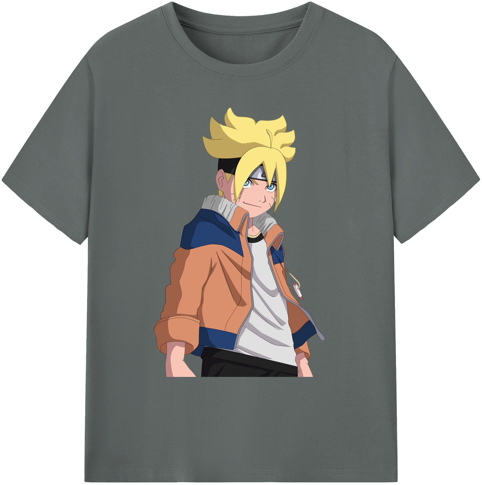 （画像用） NARUTO -ナルト- うずまき ナルト Uzumaki Naruto 綿100％ メンズ半袖Tシャツ｜肌触りやわらか＆通気性